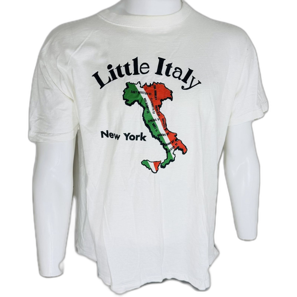Vintage Little Italy New York T-Shirt - Size L 100% cotton